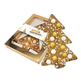 Happy Truffel chocolade kerstboom Goud – 190 gram – melkchocolade