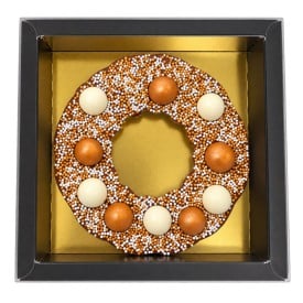 Happy Truffel chocolade kerstkrans Goud – 150 gram