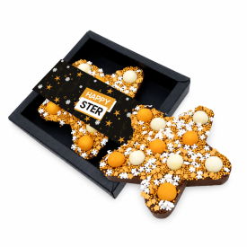 Happy Truffel chocolade kerstster Goud – 150 gram – melkchocolade