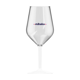 HappyGlass Lady Abigail Colour Wijnglas Tritan 470 ml-Transparant wit