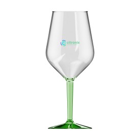 HappyGlass Lady Abigail Trans Wijnglas Tritan 470 ml-Transparant groen