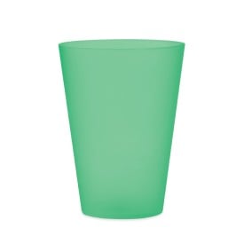 Hard plastic beker 300ml - PP - matte finish-Transparant groen