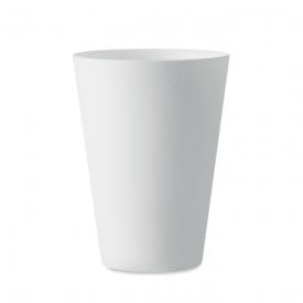 Matte PP beker 300ml-Wit