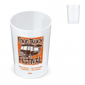 Hard plastic bekers 250ml - suikerriet - herbruikbaar - stapelbaar