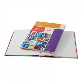 Hardcover Notitieboek A4-Dubbelzijdig Full Colour-Wit, #FFFFFF