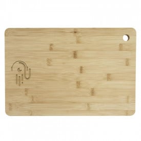 Harp snijplank 39,6 x 26,5 cm - bamboe - met duimgat