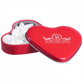 Hartenblikje met pepermuntjes-Rood