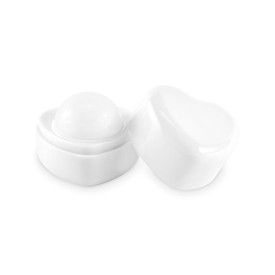 Hartvormige vegan lippenbalsem-Wit