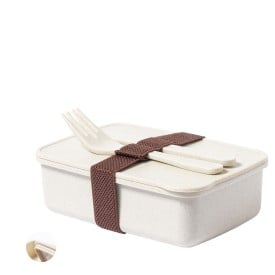 Harxem lunchbox 700ml - PP - elastische band - inclusief vork en mes
