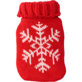 Heatpack in Kersthoes met sneeuwvlok-Rood
