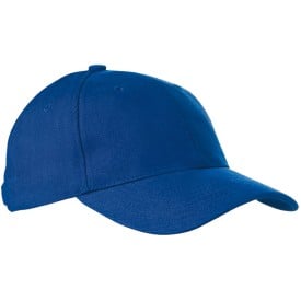 Heavy brushed cap - katoen - 6 panelen - verstevigde voorzijde - koperen bucklesluiting