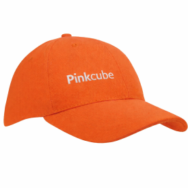 Heavy Brushed Cap-Oranje, #f3672a-Borduring