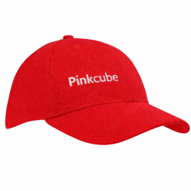 Heavy Brushed Cap-Rood, #de2127-Borduring