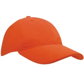 Heavy brushed cap - katoen - 6 panelen - verstevigde voorzijde - koperen bucklesluiting