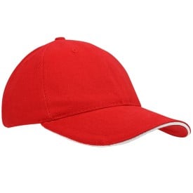 Heavy brushed cap - katoen - 6 panelen - verstevigde voorzijde - koperen bucklesluiting