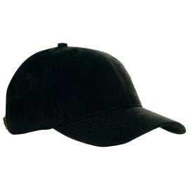 Heavy brushed cap - katoen - 6 panelen - verstevigde voorzijde - koperen bucklesluiting