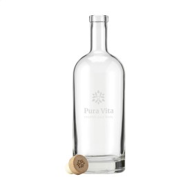 Helsinki Waterfles 1L - glas - met houten kurk