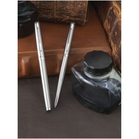 Waterman Hemisphere deluxe rollerbalpen - RVS - blauwe inkt - geschenkverpakking