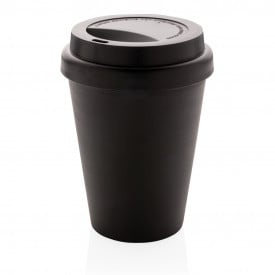 Herbruikbare dubbelwandige koffiebeker 300ml-Zwart