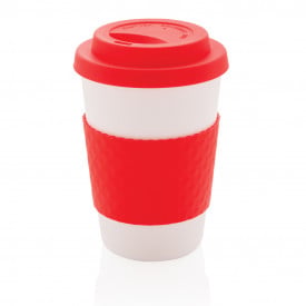Herbruikbare koffiebeker 270ml-Rood