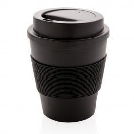 Herbruikbare koffiebeker met schroefdop 350ml-Zwart