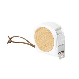 Hermy rolmaat - 5 m - bamboe/ABS - riemclip - draagriem