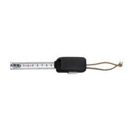 Hermy rolmaat - 5 m - bamboe/ABS - riemclip - draagriem-Zwart
