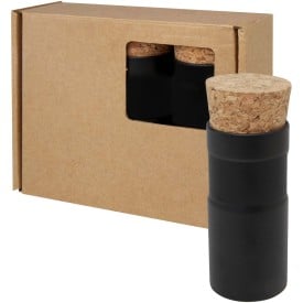 Hey Pots tuin voor op het bureau met bloemenmix, set van drie-Zwart