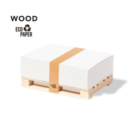 Hibon notitieblokhouder - A7 - hout - inclusief 300 vellen ecopapier
