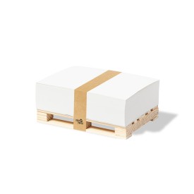 Hibon notitieblokhouder - A7 - hout - inclusief 300 vellen ecopapier