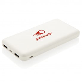 High density 10.000 mAh zakformaat powerbank-Wit