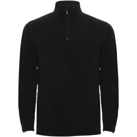 Himalaya fleece herenjack met kwartrits-Zwart