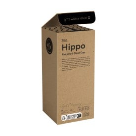 Hippo drinkbeker 900ml - RCS gerecycled staal - dubbelwandig
