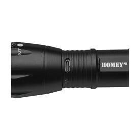 Homey’s zaklamp – aluminium – oplaadbaar – 150 lumen – 150 m bereik