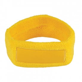 Hoofd Zweetband met label-1 kleur-Geel, #e7d618