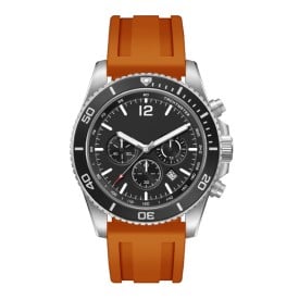 Horloge California - Leder-Oranje