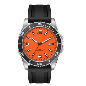 Horloge Georgia - Leder-Oranje