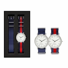 Horloge Set Flat Style-Donkerblauw