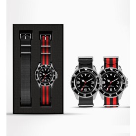 Horloge Set Pilot-Zwart en rood