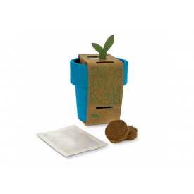 Hot-but-cool beker met basilicum zaadjes-Blauw