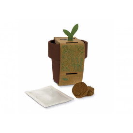 Hot-but-cool beker met basilicum zaadjes-Bruin