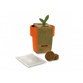 Hot-but-cool beker met basilicum zaadjes-Oranje