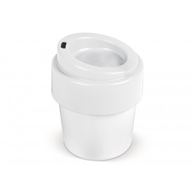 Hot-but-cool koffiebeker met deksel 240ml-Wit / wit