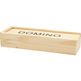Houten doos met dominospel Enid-Bruin
