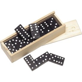 Houten doos met dominospel Enid