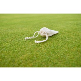Nyssa golftees-set - hout - 6 tees, pitchfork en 2 markers - verpakt in katoenen zakje