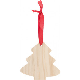 Houten kerstornament Boom-Bruin