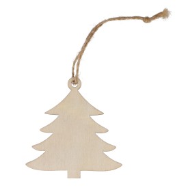Houten kerstornament kerstboom-Natuur