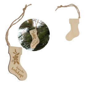 Houten kerstornament - kerstsok