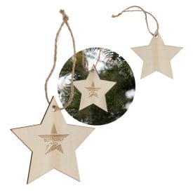 Houten kerstornament - ster